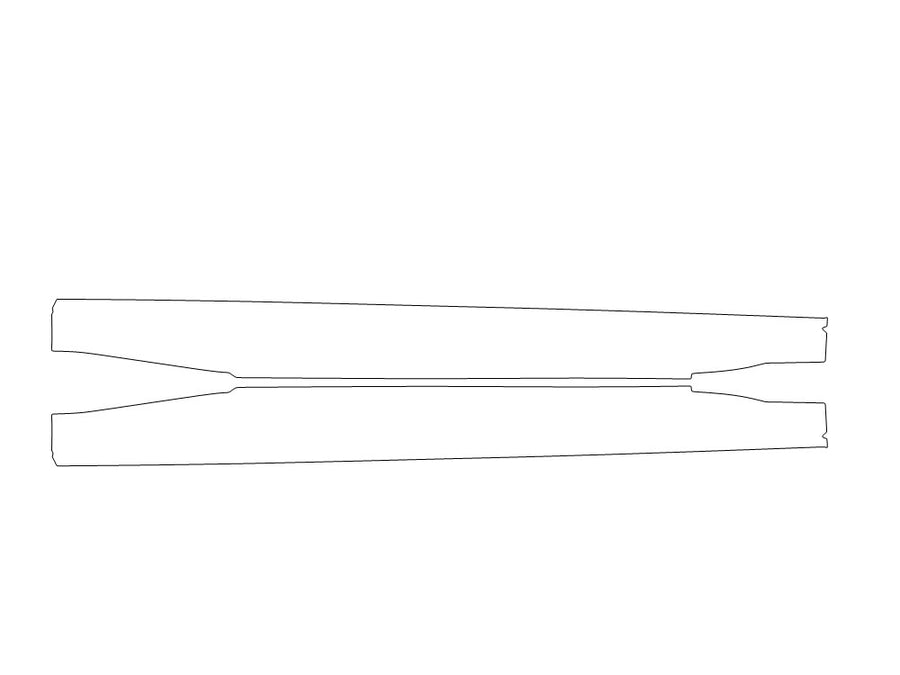 m2 3M Clear Bra Door Cup Precut PPF Diagram