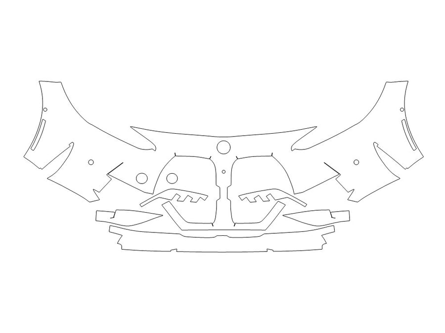 m3 Avery Dennison Clear Bra Bumper Precut PPF Diagram