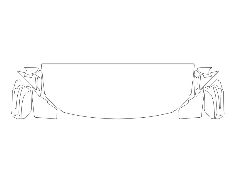 m3 3M Clear Bra Hood Precut PPF Diagram