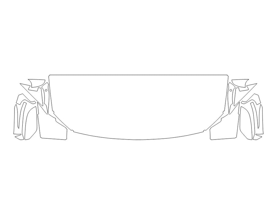 m3 3M Clear Bra Hood Precut PPF Diagram