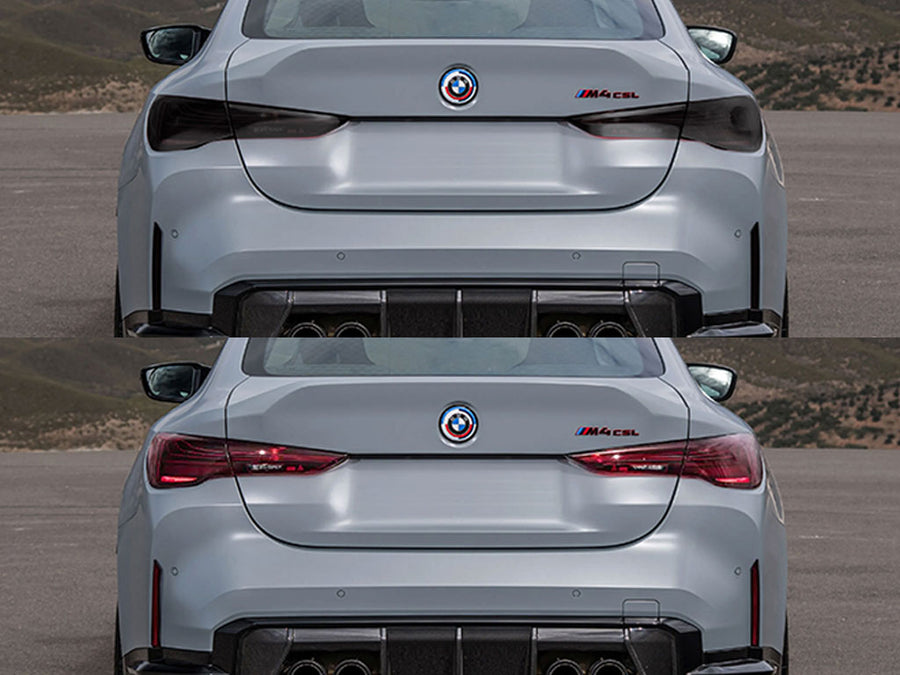 m4 Before and After Smoked Taillights
