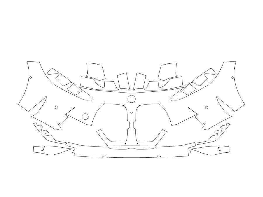 m4 3M Clear Bra Bumper Precut PPF Diagram