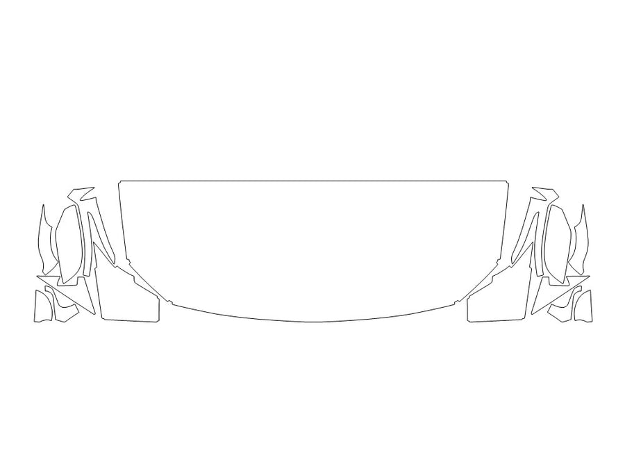 m4 3M Clear Bra Hood Precut PPF Diagram