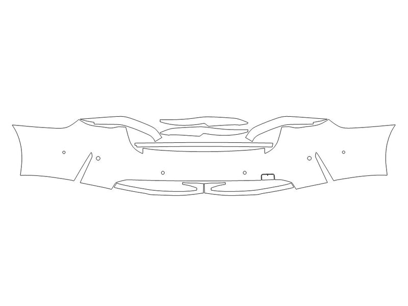 m4 Avery Dennison Clear Bra Door Cup Precut PPF Diagram