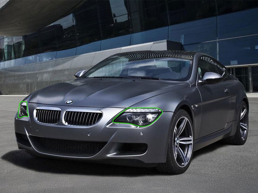 bmw m6 2006-2010 Headlight Protection Installation Location