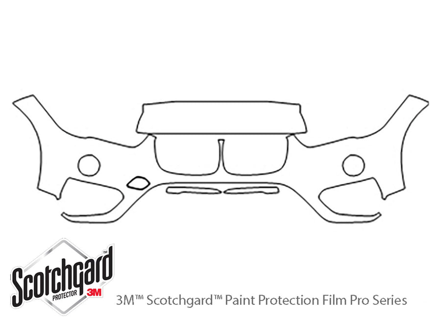 x1 3M Clear Bra Bumper Precut PPF Diagram