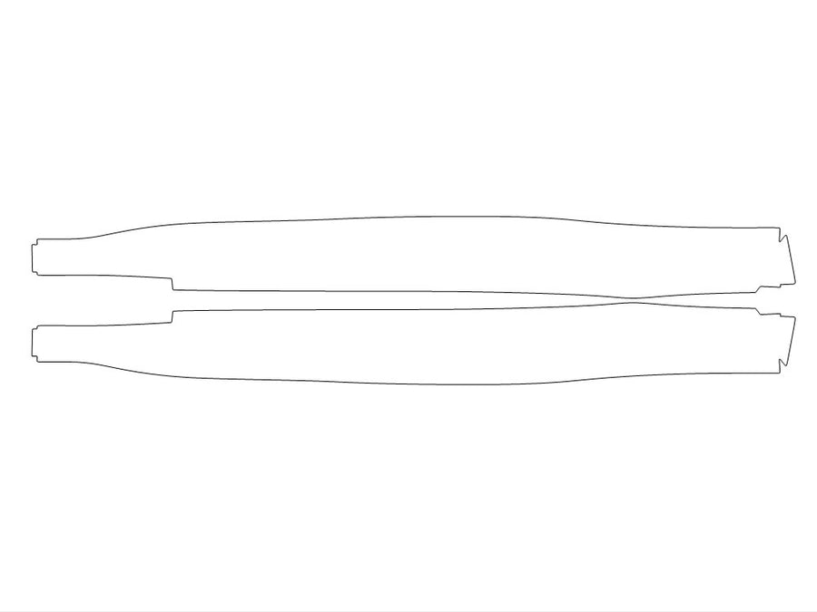 x2 3M Clear Bra Door Cup Precut PPF Diagram
