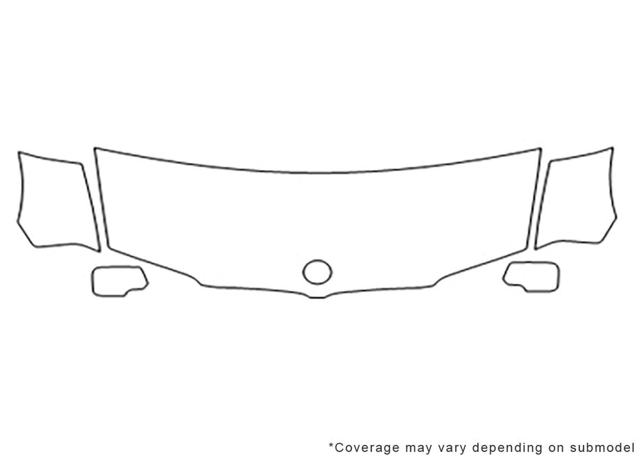 x3 Avery Dennison Clear Bra Hood Precut PPF Diagram