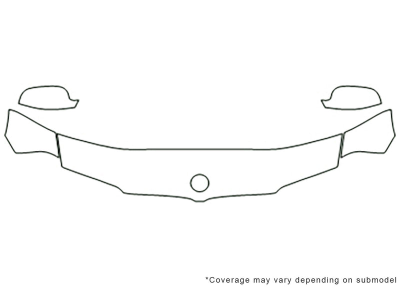 x3 3M Clear Bra Hood Precut PPF Diagram