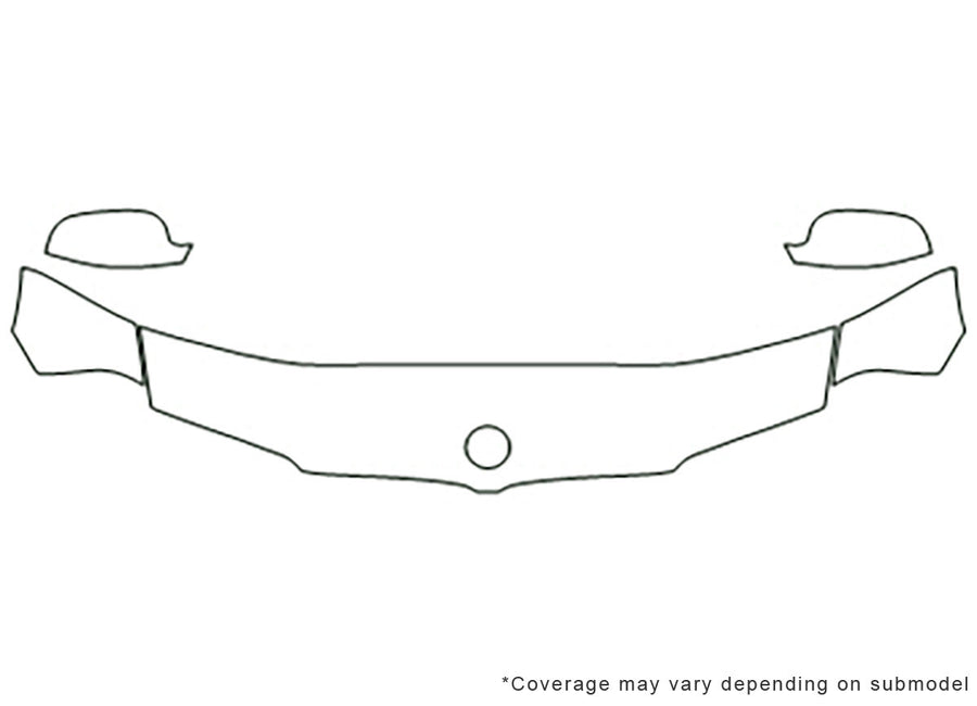 x3 Avery Dennison Clear Bra Hood Precut PPF Diagram