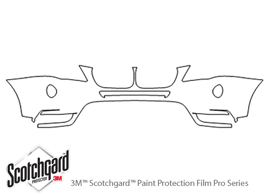 x3 3M Clear Bra Bumper Precut PPF Diagram