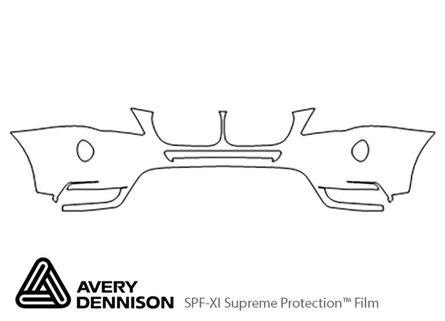 x3 Avery Dennison Clear Bra Bumper Precut PPF Diagram