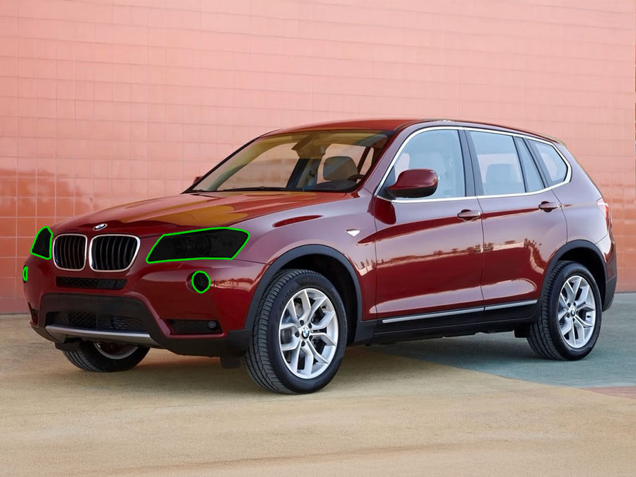 bmw x3 2011-2014 Headlight Tint Location