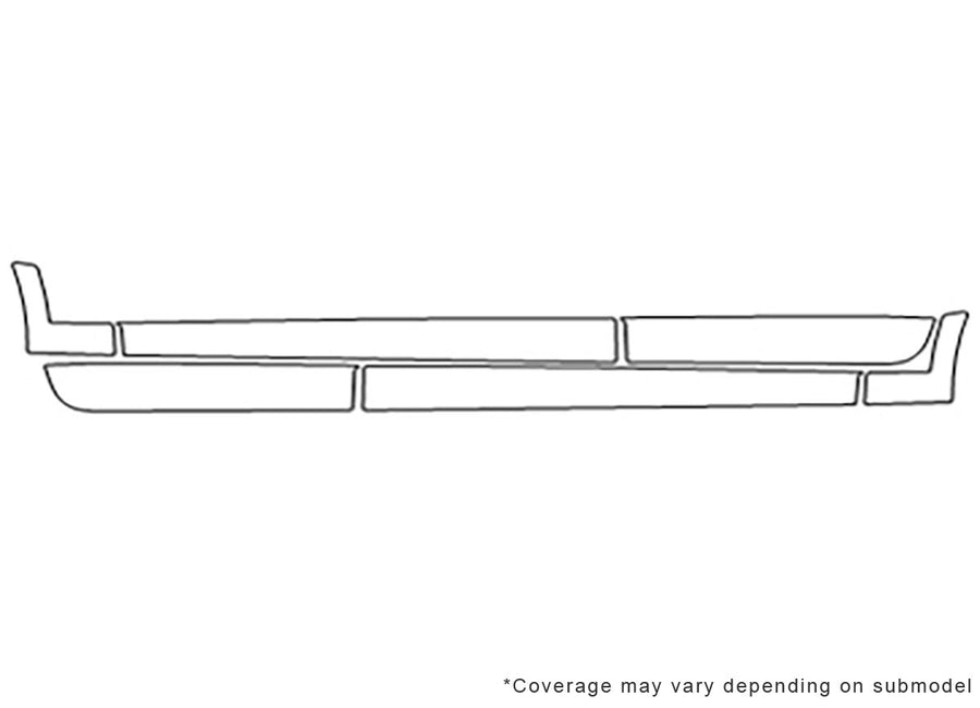 x3 3M Clear Bra Door Cup Precut PPF Diagram
