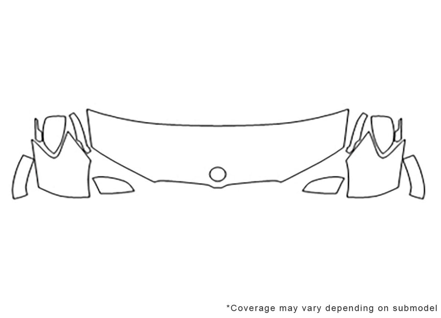 x3 Avery Dennison Clear Bra Hood Precut PPF Diagram
