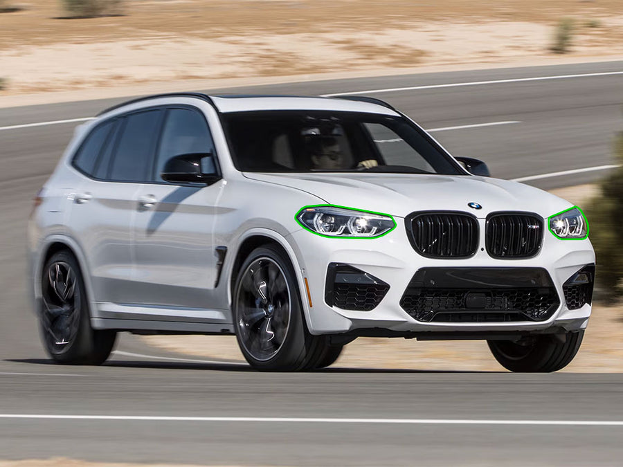bmw x3 2018-2021 Headlight Protection Installation Location