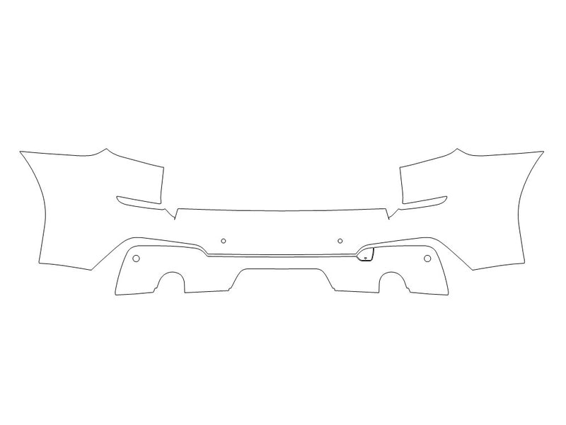 x3 3M Clear Bra Door Cup Precut PPF Diagram