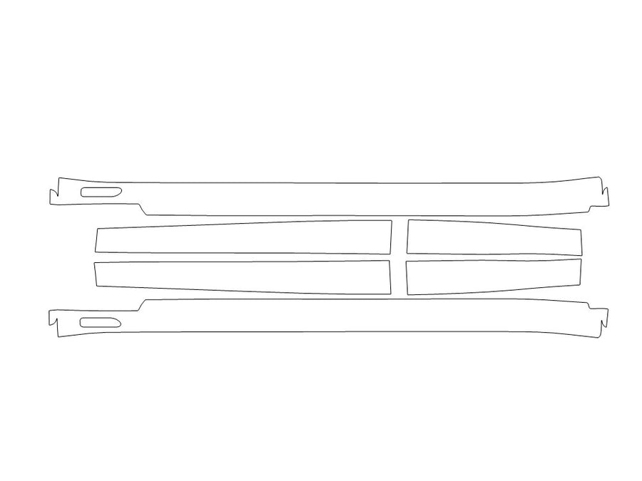 x3 3M Clear Bra Door Cup Precut PPF Diagram