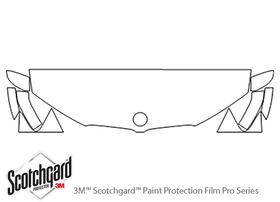 x4 3M Clear Bra Hood Precut PPF Diagram