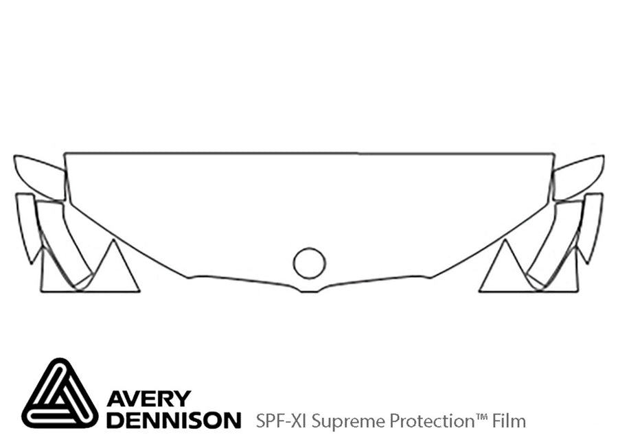 x4 Avery Dennison Clear Bra Hood Precut PPF Diagram