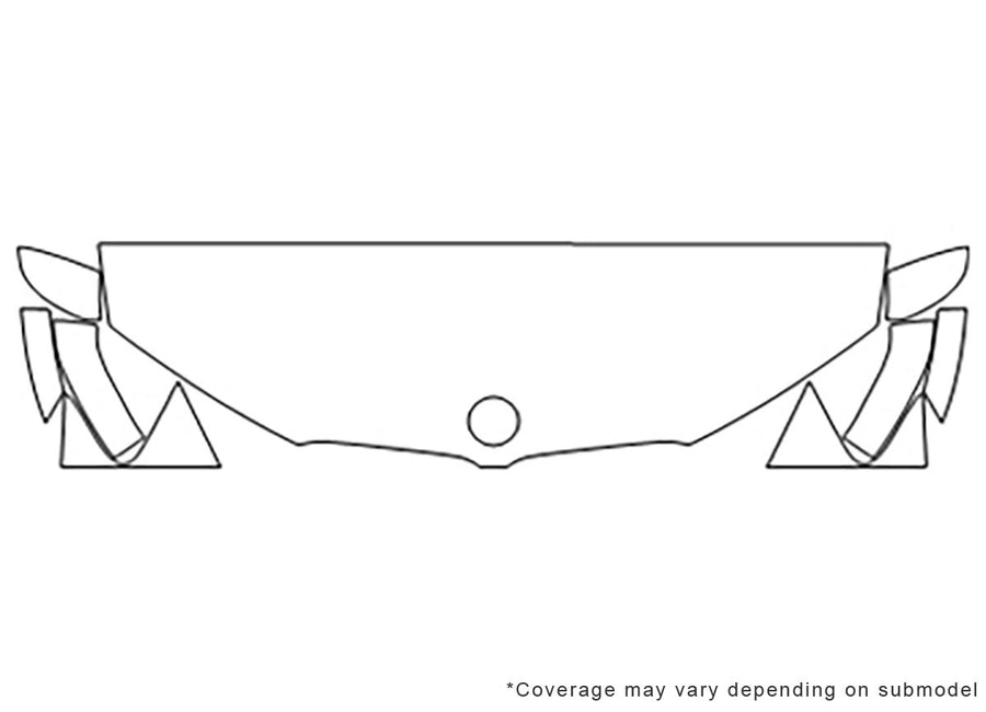 x4 Avery Dennison Clear Bra Hood Precut PPF Diagram