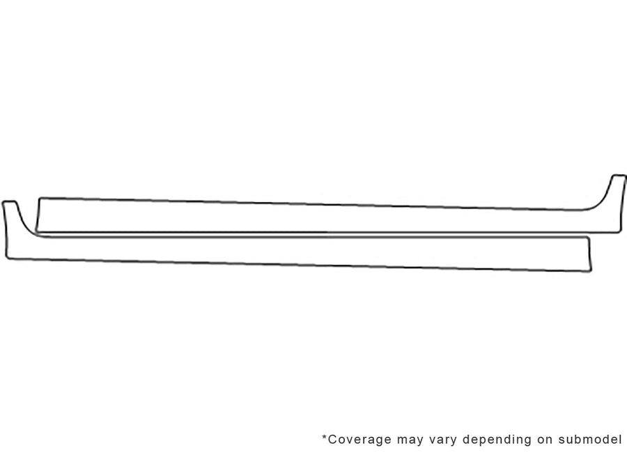 x4 3M Clear Bra Door Cup Precut PPF Diagram