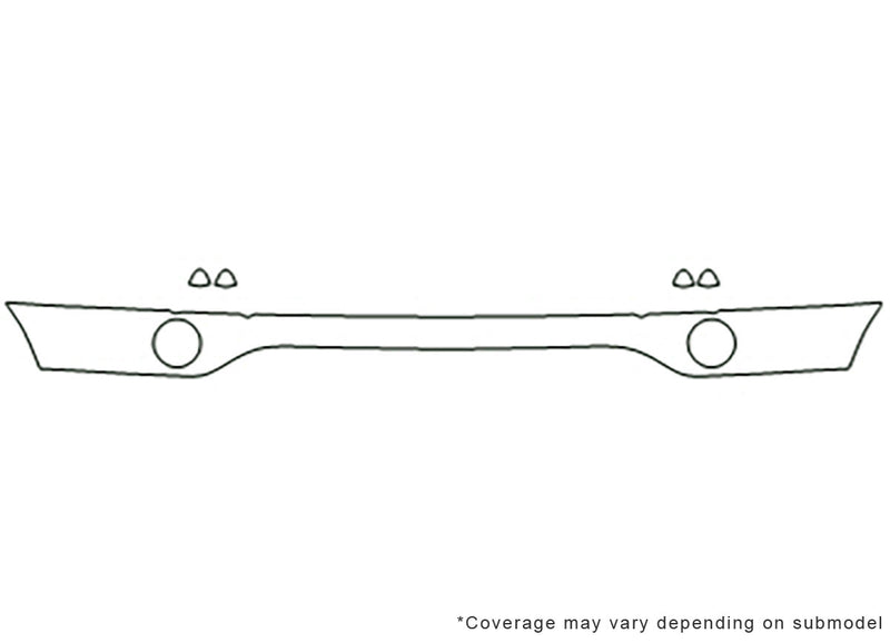 x5 3M Clear Bra Bumper Precut PPF Diagram