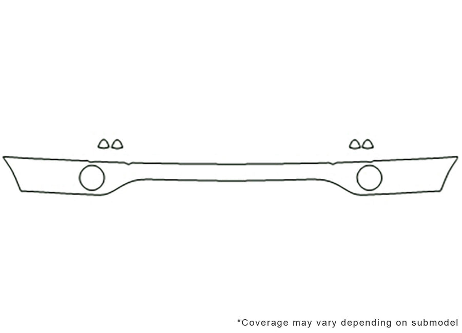 x5 3M Clear Bra Bumper Precut PPF Diagram