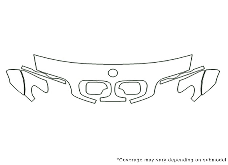 x5 Avery Dennison Clear Bra Hood Precut PPF Diagram