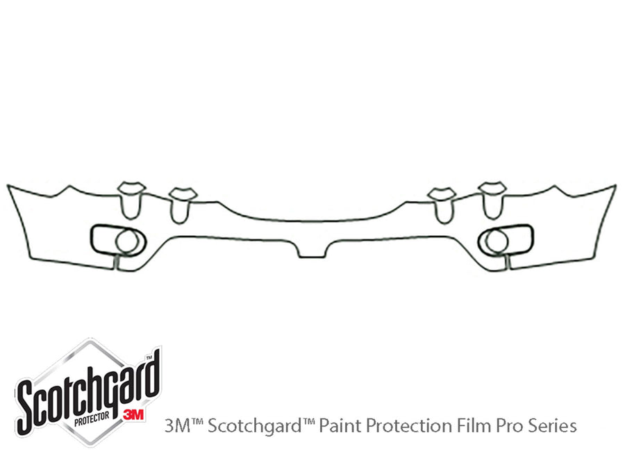 x5 3M Clear Bra Bumper Precut PPF Diagram