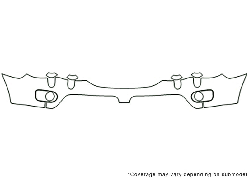 x5 3M Clear Bra Bumper Precut PPF Diagram