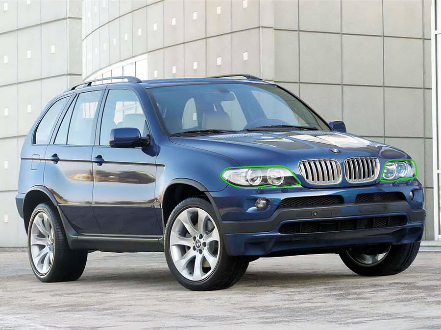 bmw x5 2004-2006 Headlight Protection Installation Location