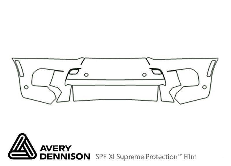 x5 Avery Dennison Clear Bra Bumper Precut PPF Diagram