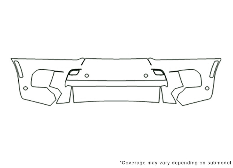 x5 3M Clear Bra Bumper Precut PPF Diagram