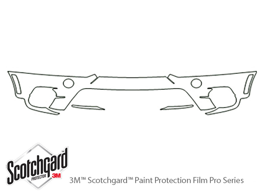x5 3M Clear Bra Bumper Precut PPF Diagram