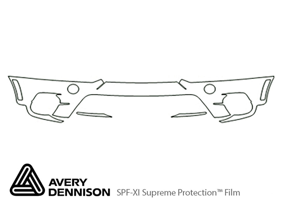 x5 Avery Dennison Clear Bra Bumper Precut PPF Diagram