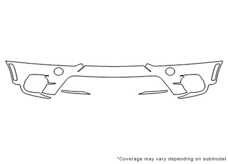 x5 Avery Dennison Clear Bra Bumper Precut PPF Diagram