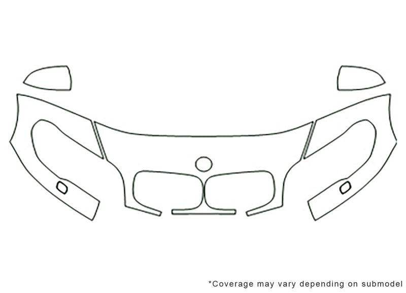 x5 3M Clear Bra Hood Precut PPF Diagram