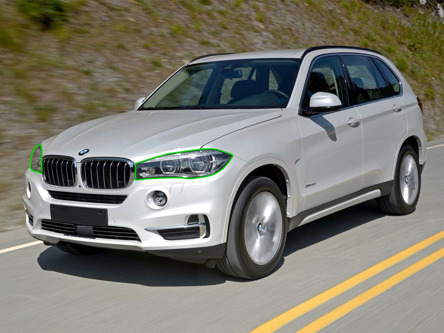 bmw x5 2014-2018 Headlight Protection Installation Location