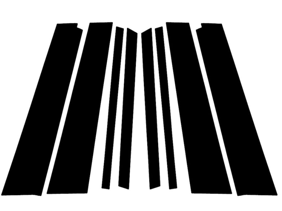 bmw x5 2019-2024 Brushed Aluminum Black Pillar Trim Diagram