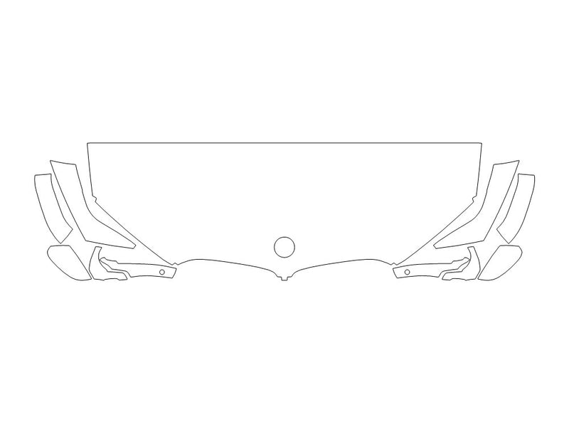 x5 Avery Dennison Clear Bra Hood Precut PPF Diagram