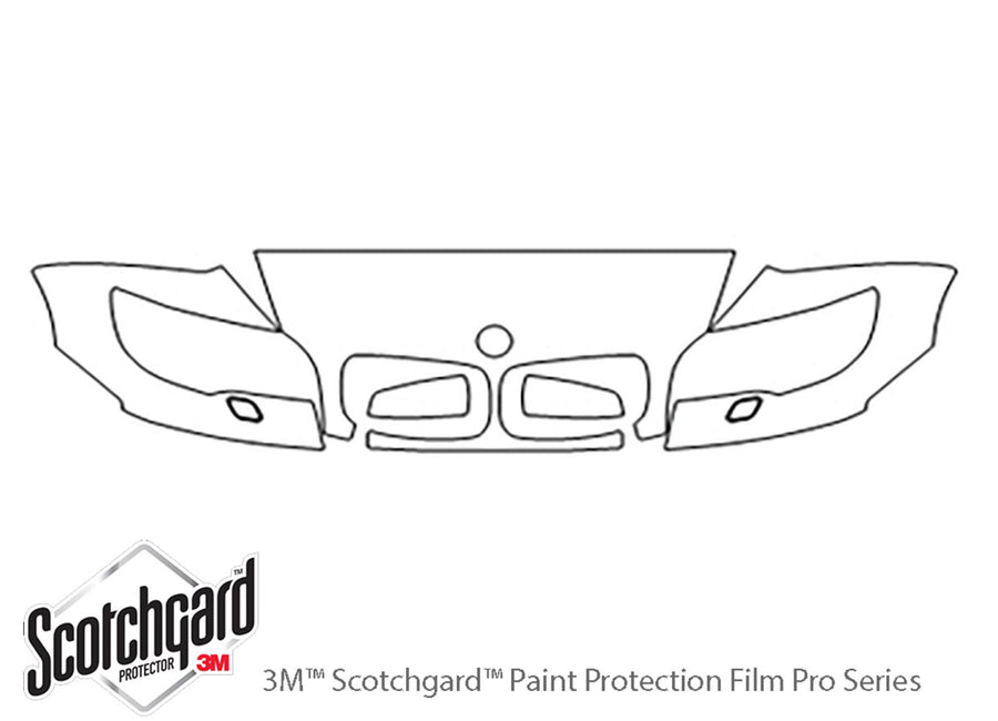x6 3M Clear Bra Hood Precut PPF Diagram