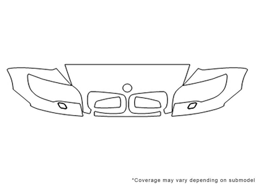 x6 Avery Dennison Clear Bra Hood Precut PPF Diagram