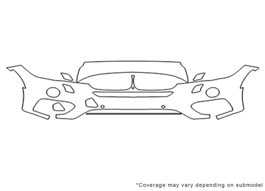 x6 Avery Dennison Clear Bra Bumper Precut PPF Diagram