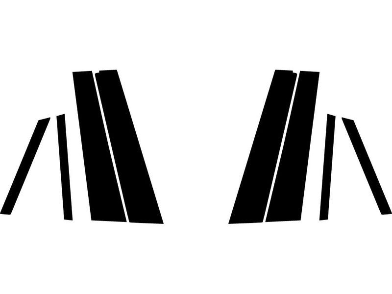 bmw x6 2015-2019 Brushed Aluminum Black Pillar Trim Diagram