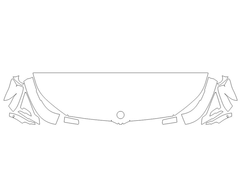 xm 3M Clear Bra Hood Precut PPF Diagram