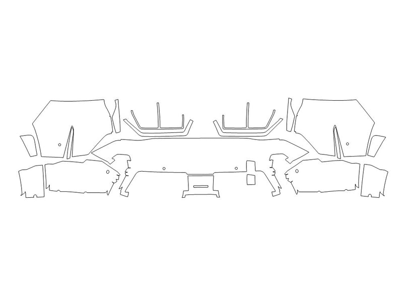 xm Avery Dennison Clear Bra Door Cup Precut PPF Diagram
