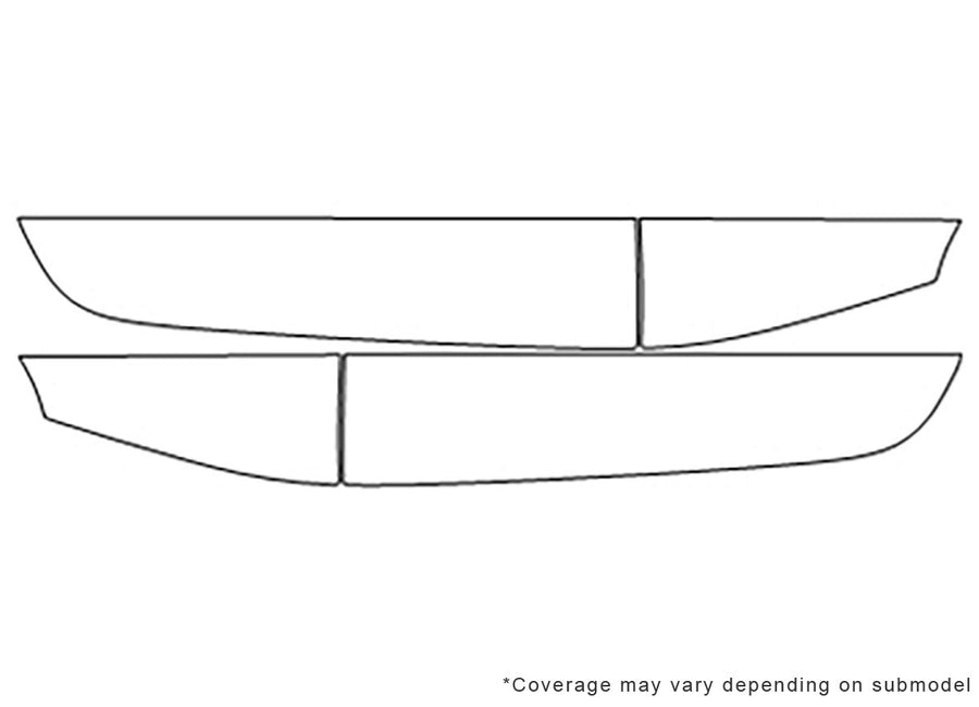 z4 3M Clear Bra Door Cup Precut PPF Diagram