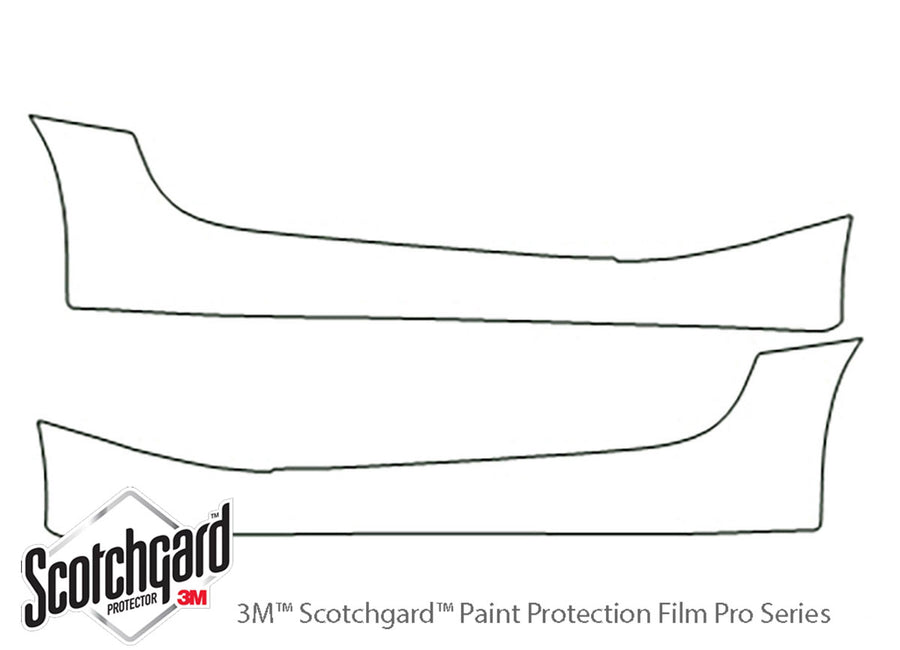 z4 3M Clear Bra Door Cup Precut PPF Diagram