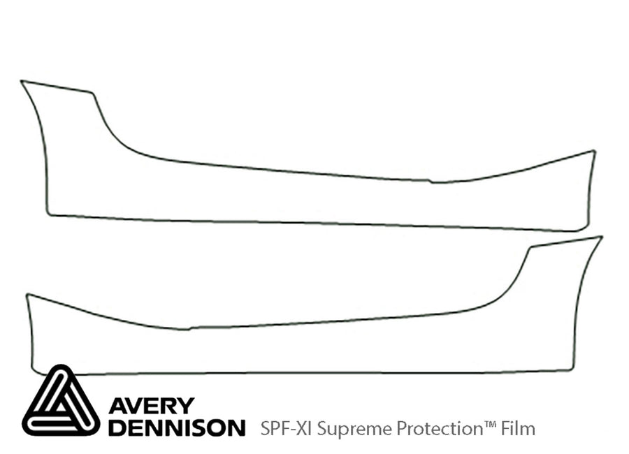 z4 Avery Dennison Clear Bra Door Cup Precut PPF Diagram